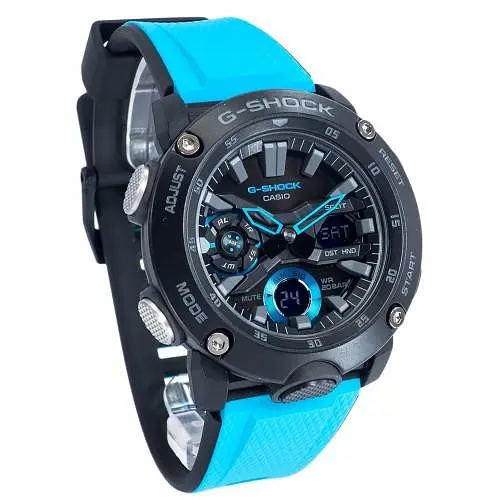 Наручні годинники чоловічі удароміцні оригінальні Casio G-Shock GA-2000-1A2ER Японія з полімерним ремінцем - фото 3