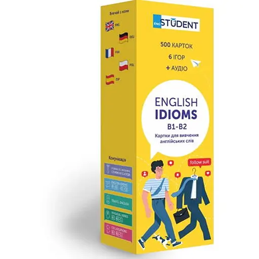 Настольная игра English Student Карточки для изучения английского языка English Student Idioms B1-B2 (укр.) (591225996) - фото 1