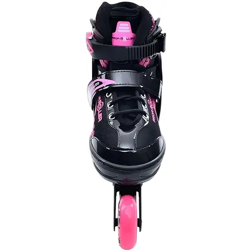 Ролики Profi A4150-M-P поліуретан, розсувні, в один ряд, 35-38, шнурівка + бакля, розмір коліс 70 мм рожеві - фото 2