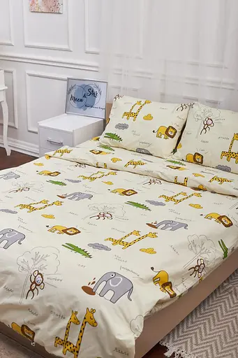 Комплект постельного белья Moon&Star King Size 220x240 наволочки 2х50х70 Savanna Бязь Gold Люкс - фото 1