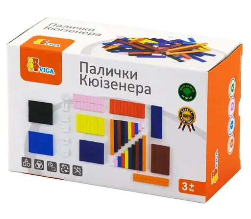 Дерев'яні палички Кюїзенера Viga Toys 51765 Набір для рахунку 116 шт - фото 4