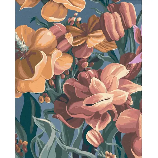 Картина за номерами Brushme Стилізована матіола. Диптих 1 © Yana Biluhina BS53925 40x50 см - фото 1