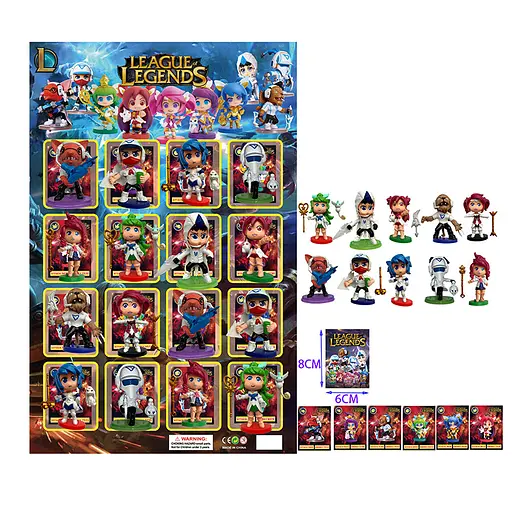 Набор фигурок Лига Легенд, 16 героев, YM290344