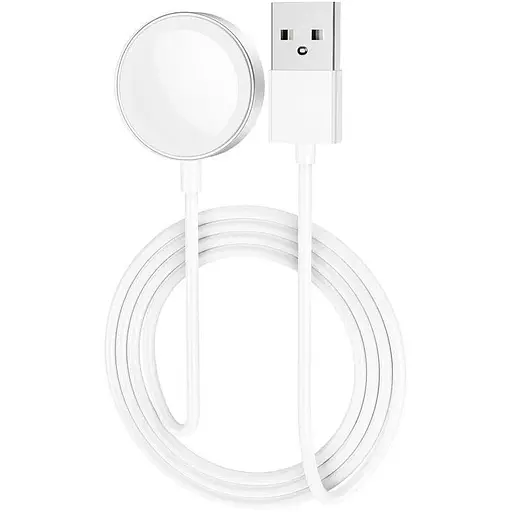 Заряджання кабель магнітний HOCO CW39 Wireless charger USB для iWatch 1 - 7 / SE біле - фото 1