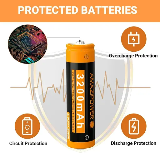 3,7-вольтовый аккумулятор, аккумулятор NiMH емкостью 3200 мАч, аккумуляторы высокой емкости для светодиодной фары, автомобильный - фото 2