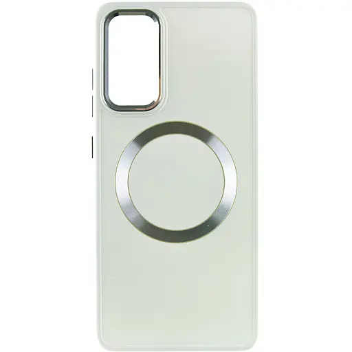 TPU чохол Bonbon Metal Style with MagSafe для Samsung Galaxy S23 Білий / White - фото 2