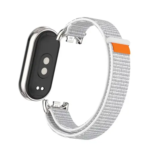 Ремешок Amazfeel для фитнес-браслета Mi Band 8 и 9 нейлоновый белый - фото 2