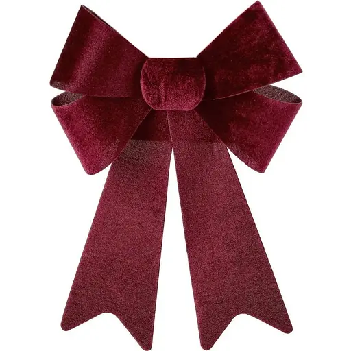 Бант декоративный Chomik велюровый 23x38 см бордовый (KOK3184)
