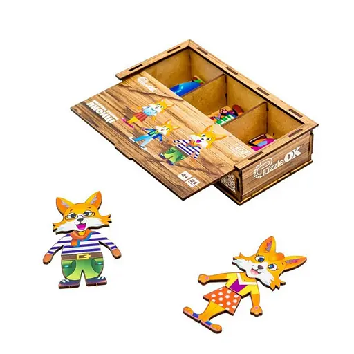 Деревянная настольная игра Лисички PuzzleOK Puz-42121 - фото 3