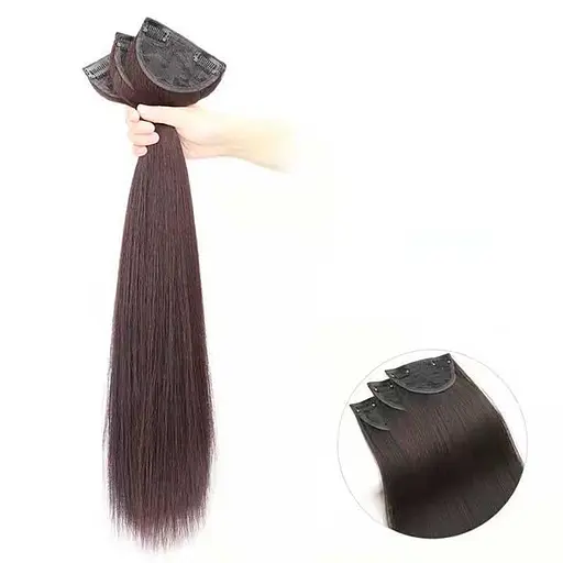 Набор трессов на заколках 3 шт 55 см темно коричневый K0972-1 - фото 3