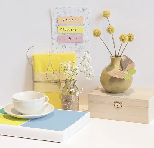 Папір з малюнком "Листки", 21*29,7см, Крафт, 220г/м2, Heyda - фото 3