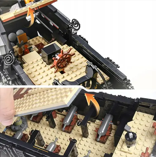 Конструктор "Піратський корабель" 3180 елементів чорний Mould King - фото 7