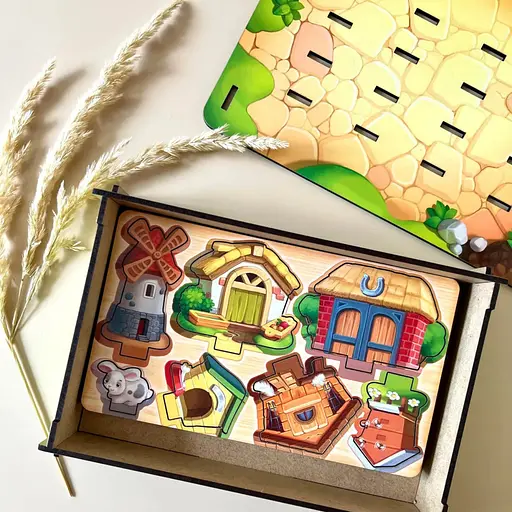 Развивающая игра "Панорама Ферма" Ubumblebees (ПСФ130) PSF130 с карточками - фото 6