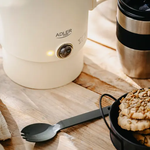 Электрочайник Adler AD 1388b дорожный 650 Вт/ 0,8 л/ двойные стенки/ автовыключение/бежевый - фото 9