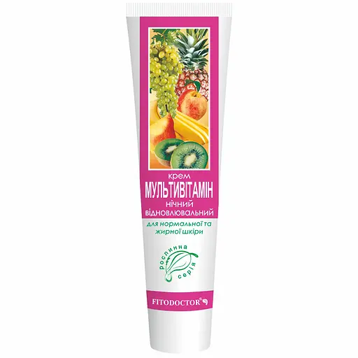 Нічний відновлюючий крем Fitodoctor Мультивітамін для нормальної та жирної шкіри 44 г