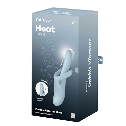 Вібратор Satisfyer Heat Flex 4 23 см блакитний - фото 3