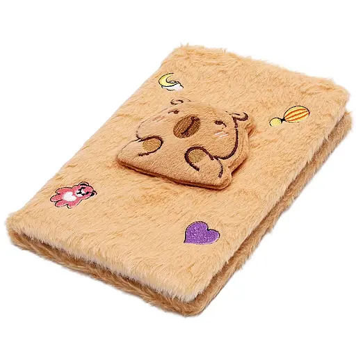 Блокнот плюшевий ZiBi Kids Line Capybara А5 80 аркушів у клітинку, дизайн в асортименті (ZB.700015) - фото 8