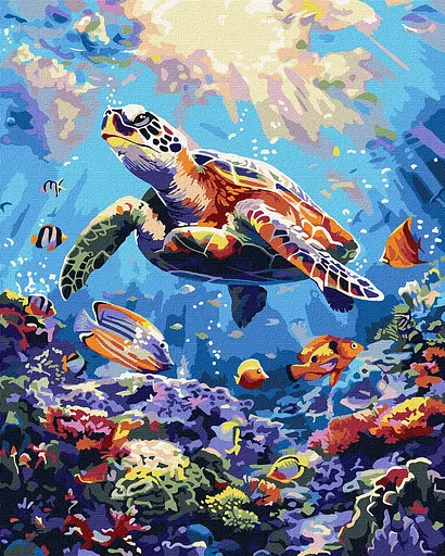 Набор для росписи по номерам Морской покой, Ideyka, 40x50 см, КНО6660