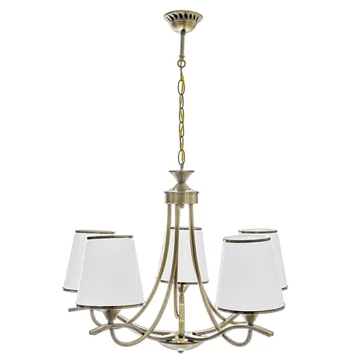 Люстра подвесная Brille прованс с абажуром E27 60W BZ (LK-621S/5)