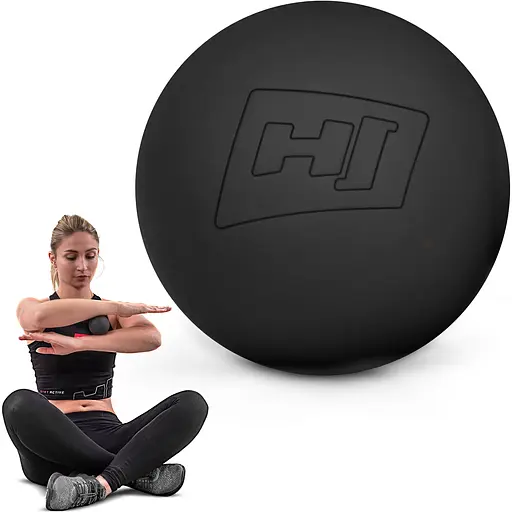 Силиконовый массажный мяч Hop-Sport HS-S063MB 63 мм черный - фото 4