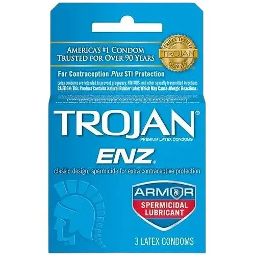 Презервативи Trojan Enz Armor Spermicidal упаковка 3 шт.