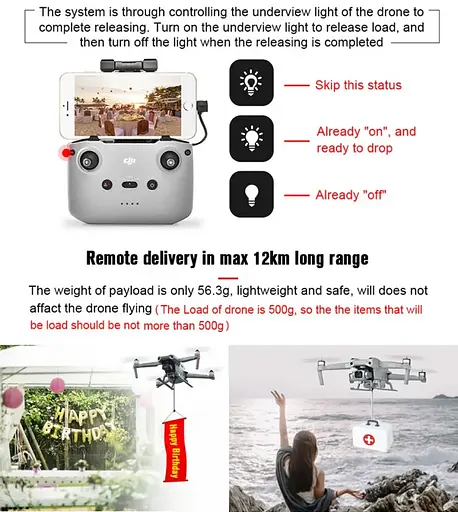 Система скидання вантажу для квадрокоптера Dji Mavic 2 Air2 Air2S - фото 10