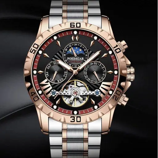 Чоловічий механічний годинник Poedagar Mechanical - фото 3