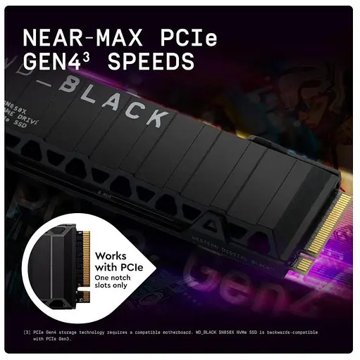 SSD накопитель внутренний NVME WD Black SN850X 1TB (WDS100T2XHE) - фото 6