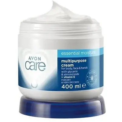 Зволожувальний крем Avon для обличчя рук та тіла з гліцерином мигдальним молочком та віт Е 400 мл - фото 1