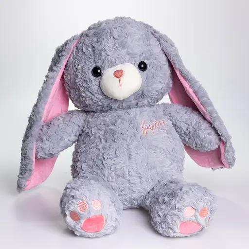 М'яка іграшка-плед та подушка 3 в 1 Зайчик 35×32×40 (см) Сірий Colorful Home 509-9G - фото 4