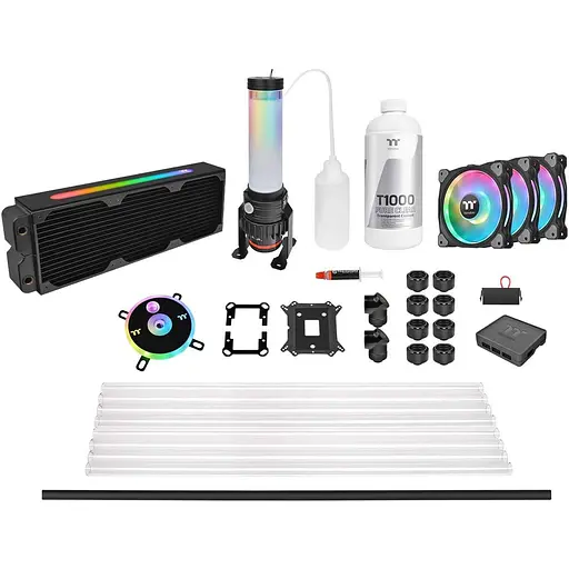 Набор для сборки cистемы жидкостного охлаждения Thermaltake Pacific CL360 Max D5 Hard Tube Water Cooling Kit (CL-W259-CU00SW-A) - фото 1