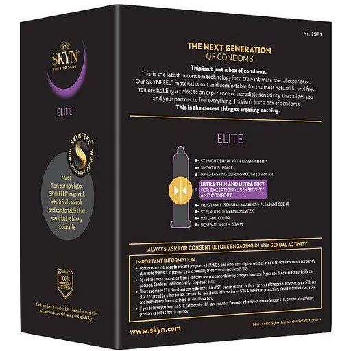 Презервативы безлатексные Skyn ​​Elite (тонкие, 36 шт.) - фото 3