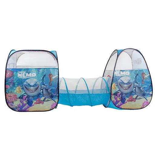 Дитячий намет з тунелем 8015 NM "Рибки",  270×92×92 см, блакитний