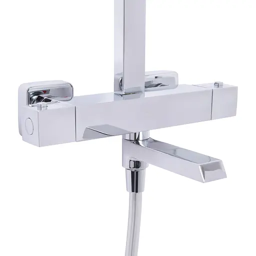 Душова система універсальна Qtap Swan Cascada термостатична на три споживача (з виливом) QTSWA112CRM45902 Chrome, Хром - фото 3