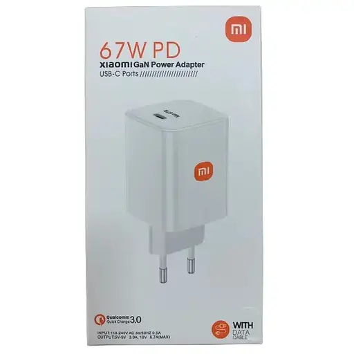 Сетевое зарядное устройство Xiaomi MDY-13-ES 67W USB-C + кабель Type-C to Type-C HC - фото 4