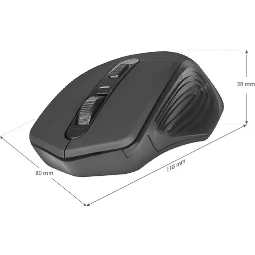 Мишка Defender Datum MB-345 Black (52345) - фото 4