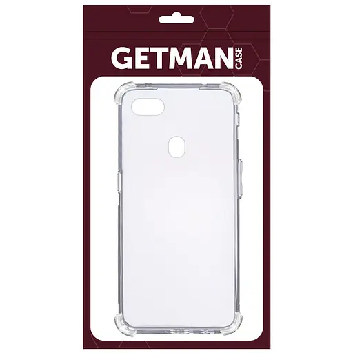 TPU чехол GETMAN Ease logo усиленные углы для Oppo A73 (2017) Бесцветный (прозрачный) - фото 2