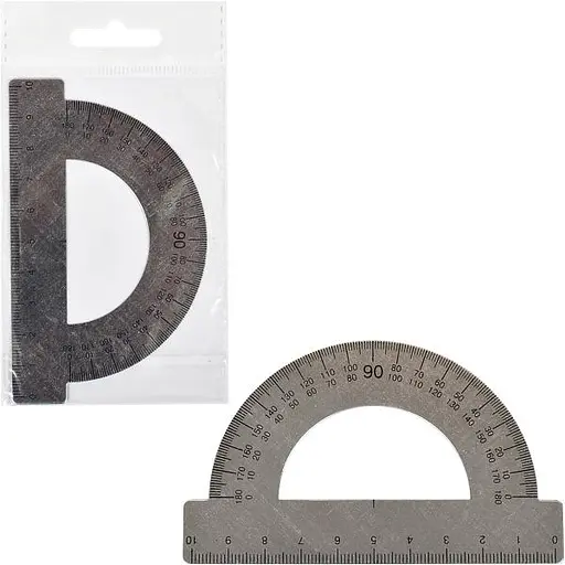 Транспортир металлический 180 - фото 2