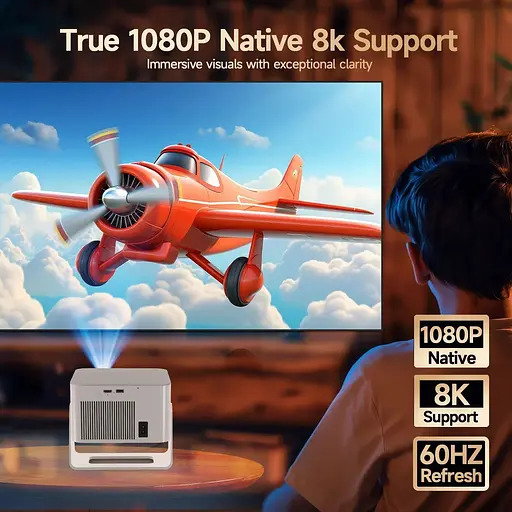 Смарт проектор з автофокусом Magcubic HY350 Max Android 14, chip H726, 8K24fps, 2GB/16GB Wi-Fi 2.4G/5G Кінотеатр White (19033) - фото 5