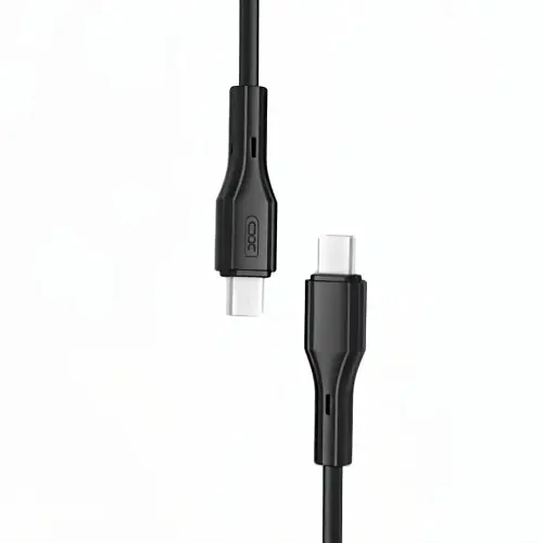 Кабель XO NB-Q231B Rock Series Type-c to Type-C 60W Data Cable Чорний - фото 1