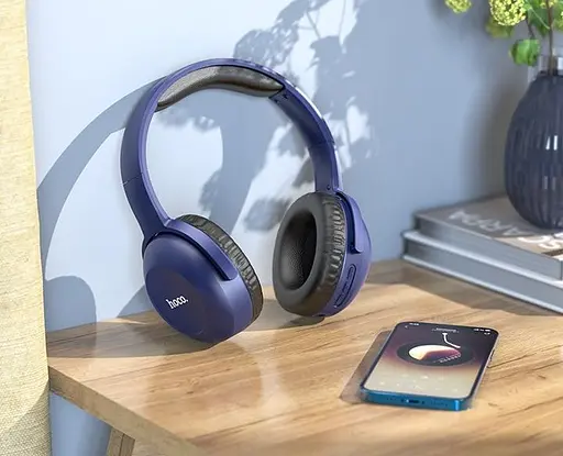 Накладні bluetooth навушники Hoco W33 Art sount BT headset | BT5.0, AUX, Type-C, 10h, 250 mAh | blue - фото 3