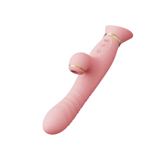 Вибратор-кролик Zalo Rose Rabbit Thruster 25 см светло-розовый - фото 5