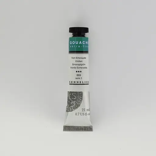Гуашевая краска Sennelier профессиональная, 21 мл, S3, Виридиан зеленый