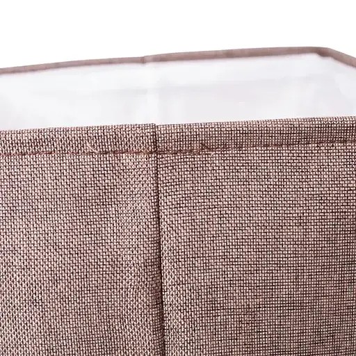 Кошик для білизни Yiwu HP-41-1 текстильний 40х33х36 см коричневий - фото 5