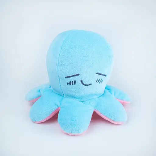 М`яка іграшка Восьминіг перевертень синій/рожевий 11см - фото 3