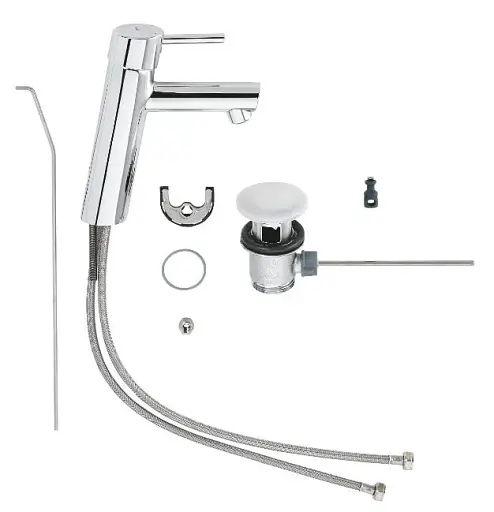 Змішувач для умивальника Grohe Concetto М-size одноважільний Хром 30412 - фото 3