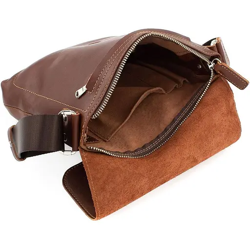 Чоловіча шкіряна сумка через плече GRANDE PELLE 22х22х5.5 см sum0025931 - фото 2