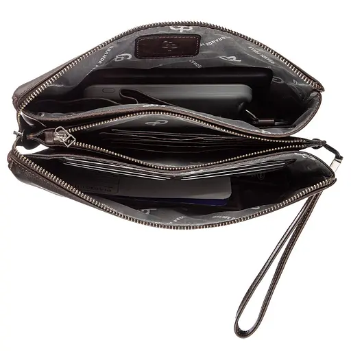 Чоловіча шкіряна барсетка GRANDE PELLE 26х14,5х4 см acs0016114 - фото 3