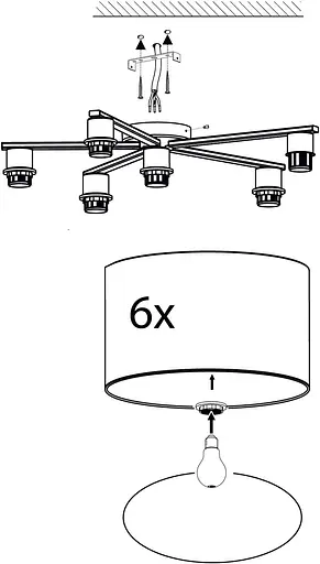 Люстра Sirius H262-6B на 6 плафонов - фото 3