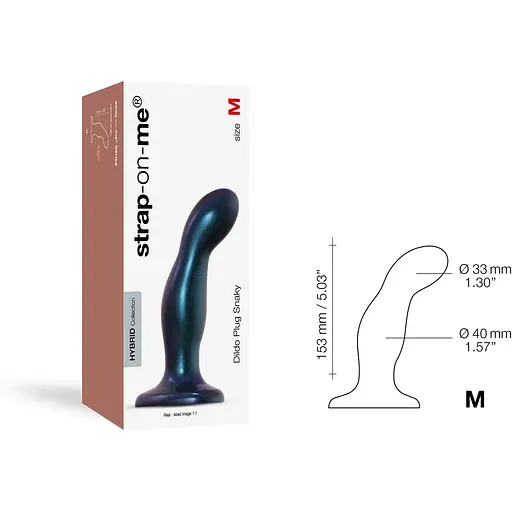 Дилдо Strap-On-Me Dildo Plug Snaky Metallic Blue - фото 4